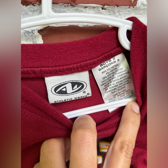 Athletic works | red long sleeve sports t-shirt | size 2 - Picture 3 of 4